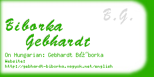 biborka gebhardt business card